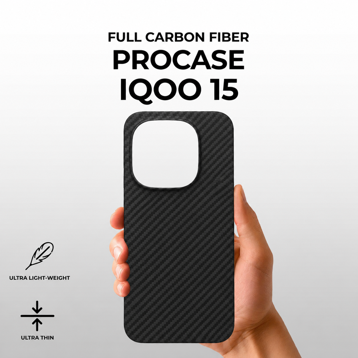 iQOO 15,13,12 Series-Real Full Carbon Fiber Ultra Slim / Ultra Thin Case