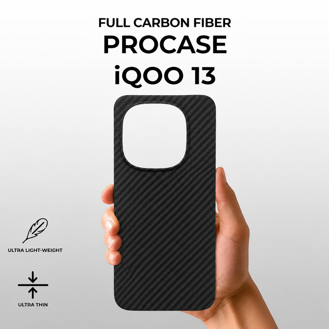 iQOO 15,13,12 Series-Real Full Carbon Fiber Ultra Slim / Ultra Thin Case