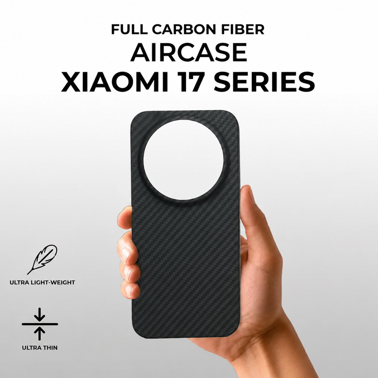 Xiaomi Flagship Series 17-15 Real Full Carbon Fiber Ultra Slim / Ultra Thin Case