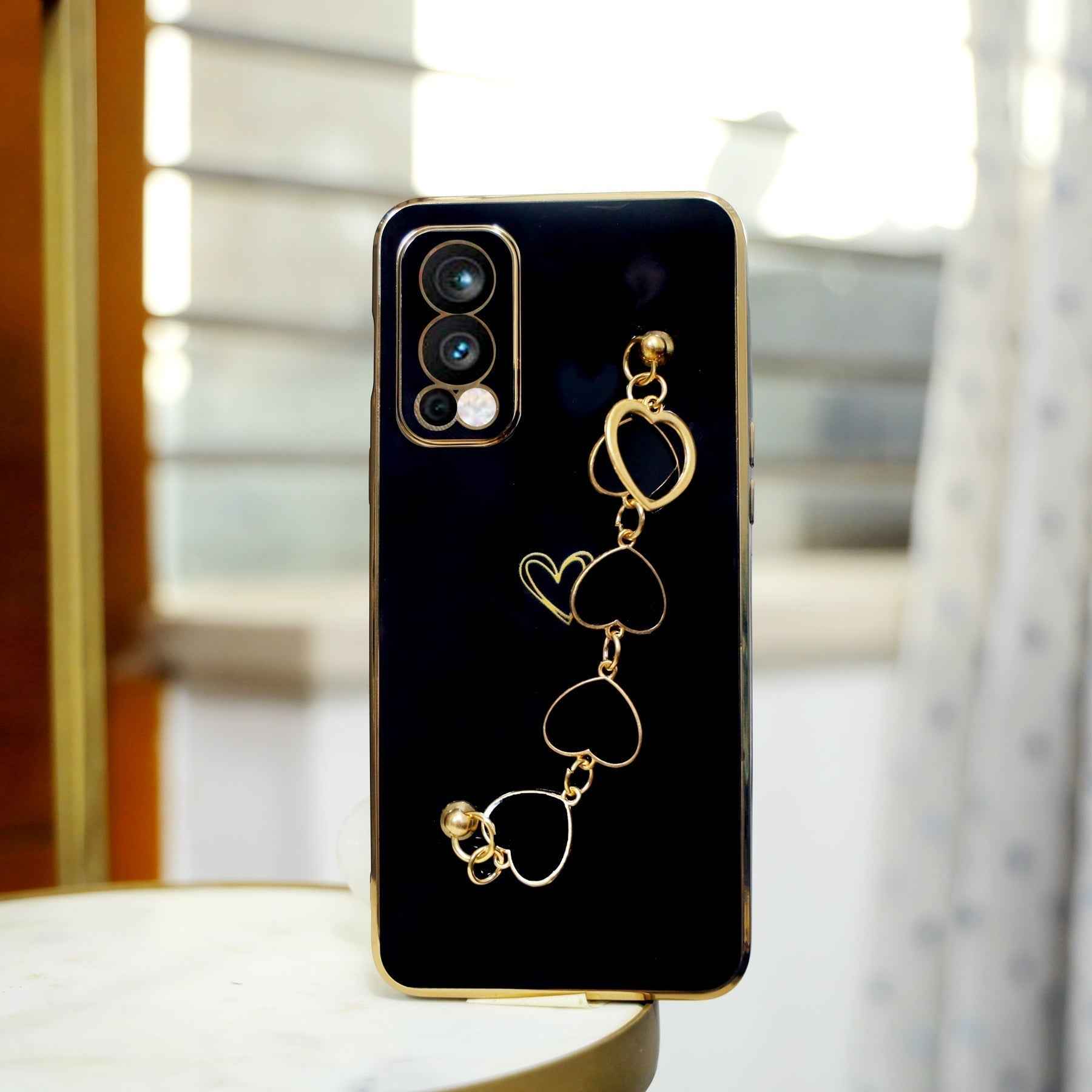 Oneplus Nord Series - Heart Metal Bracelet Chain Case
