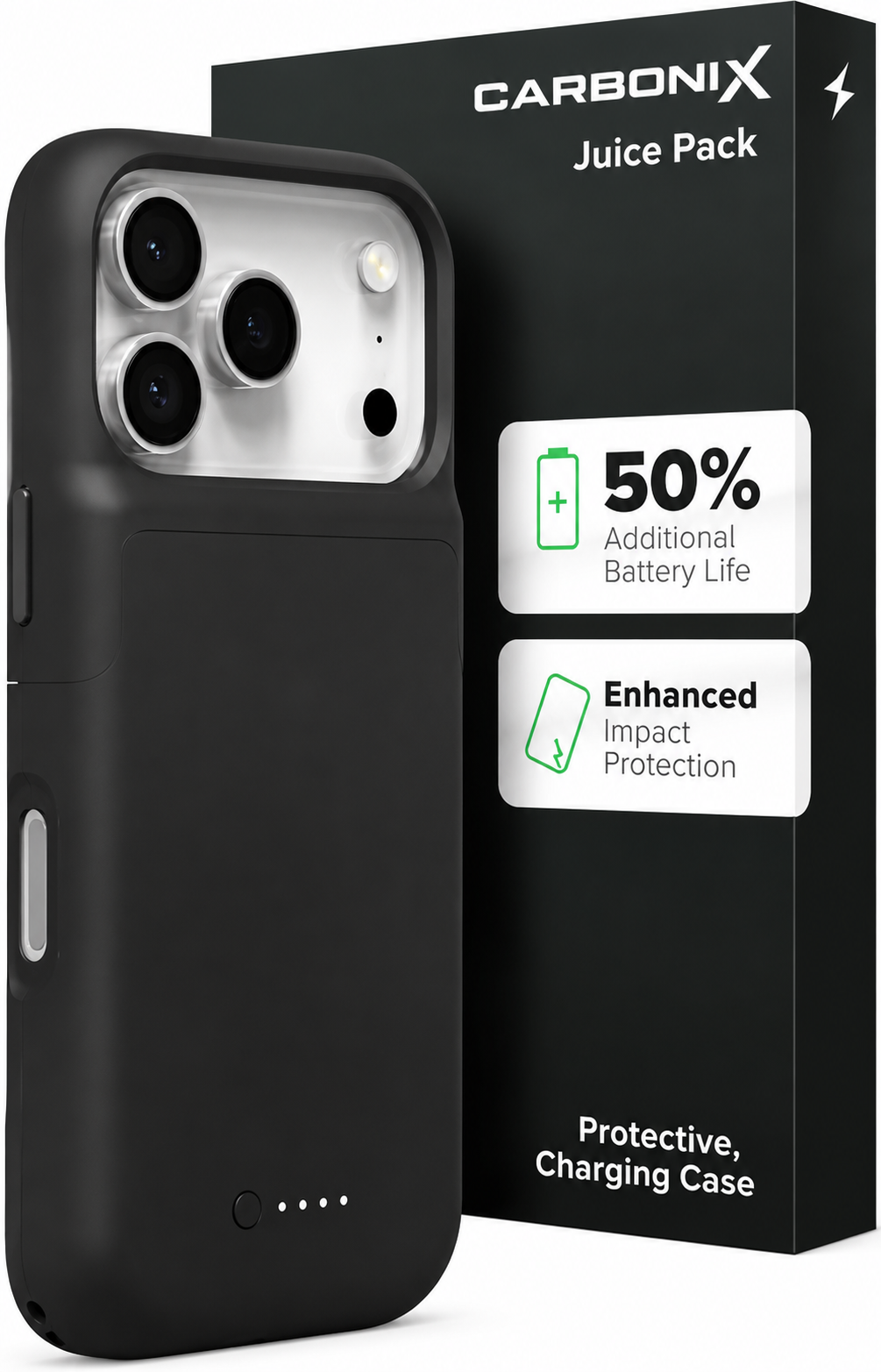 Carbonix Battery Pack Case for iPhone 18 Pro/ 17 Pro, Series Charging ....