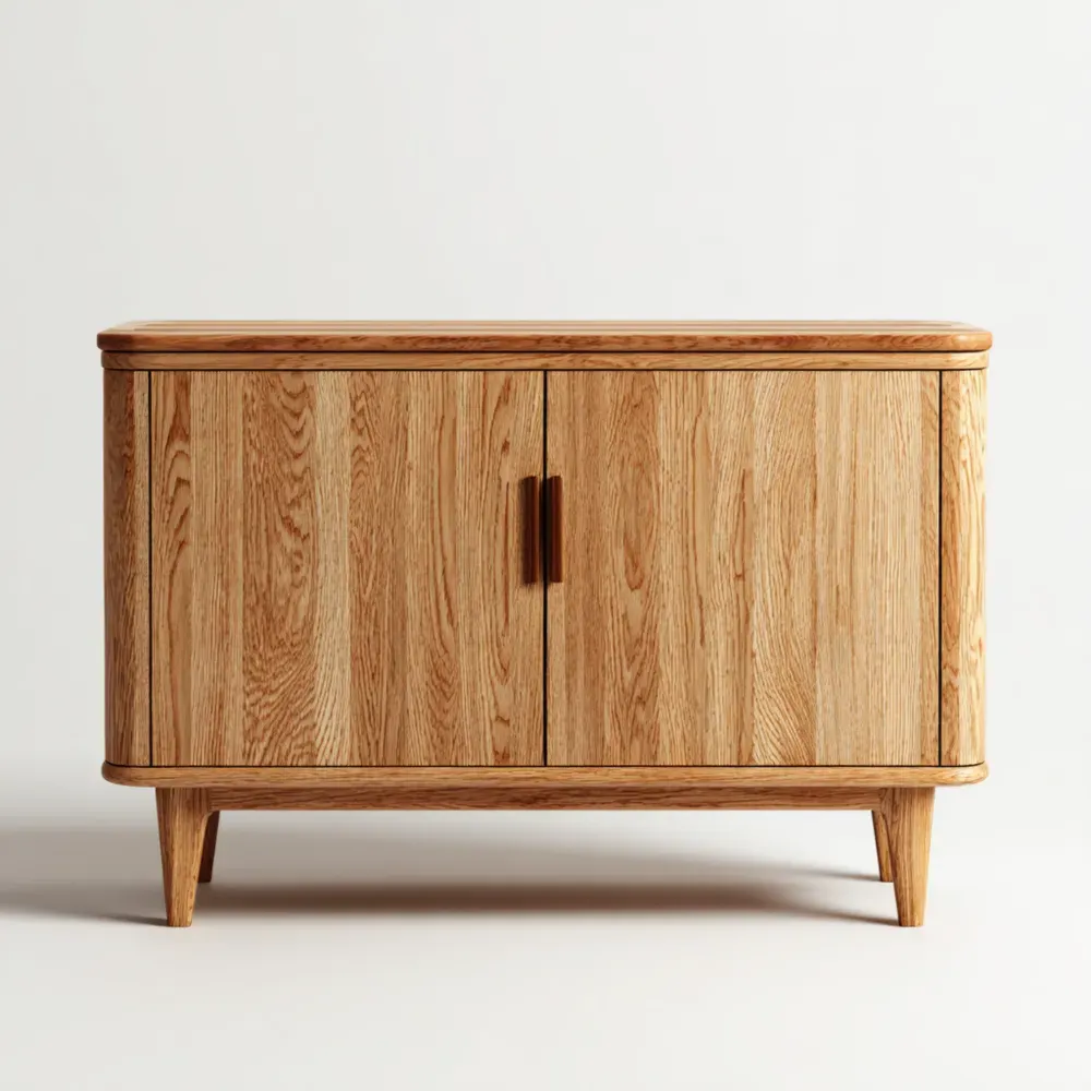 収納キャビネット 天然木製 120x40x80 cm – ナチュラル