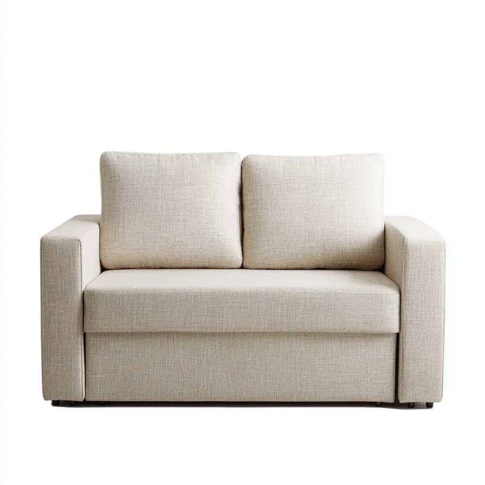 2人掛けソファ 布製 150x90x85 cm – ベージュ – コンパクトデザイン