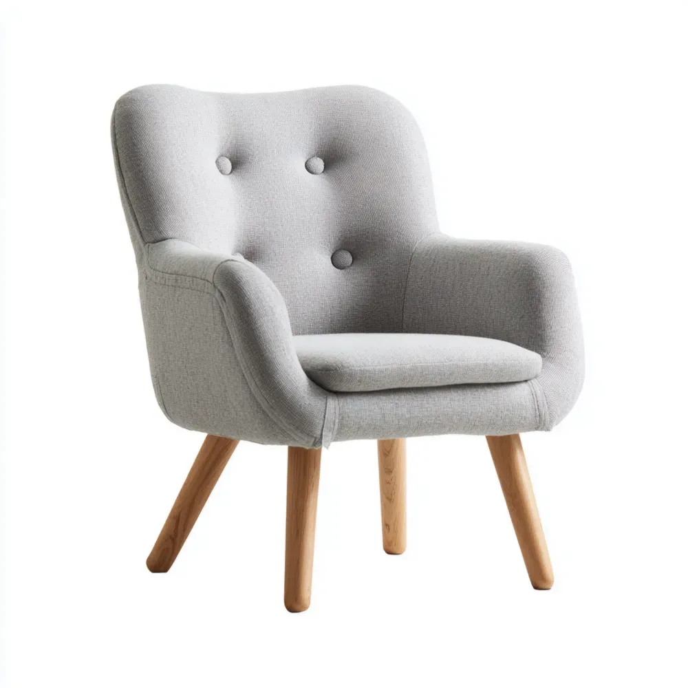 アームチェア 布製 75x80x85 cm - ライトグレー - モダンデザイン