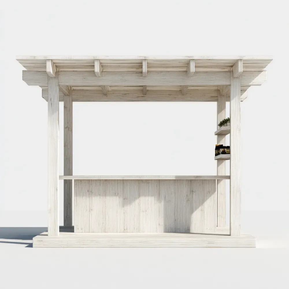 木製パーゴラ バーキオスク 230x150x220 cm – ナチュラル – 庭用