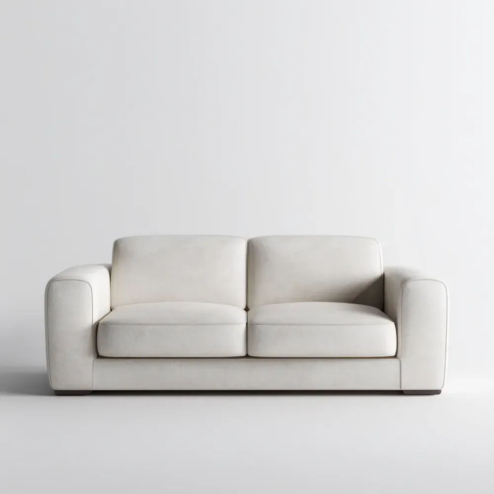 3人掛けソファ レザー 200x90x85 cm – ホワイト – シンプルデザイン