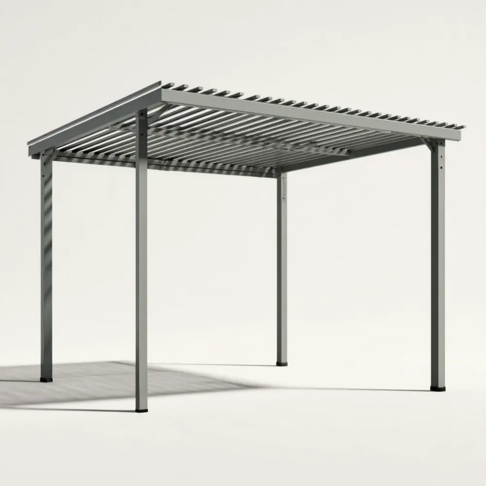 アルミ パーゴラ 200x300x220 cm – グレー – 耐候性デザイン