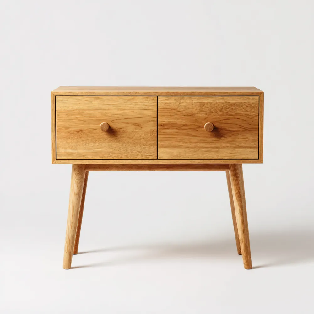 ナイトテーブル オーク材 45x35x60 cm - ナチュラルオーク