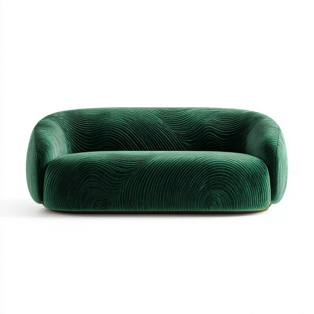 ソファ ベルベット 190x90x75 cm – グリーン – モダンデザイン