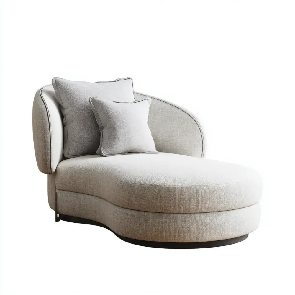 リクライニングチェア ファブリック製 150x85x90 cm – ベージュ – 現代デザイン