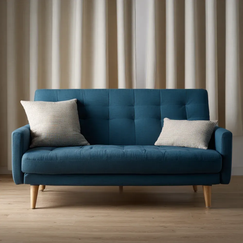 ソファ ファブリック 150x80x85 cm – ブルー