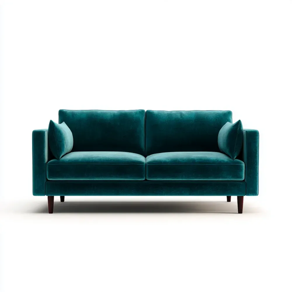 2人掛けソファ ベルベット 180x90x85 cm – エメラルドグリーン – モダンスタイル