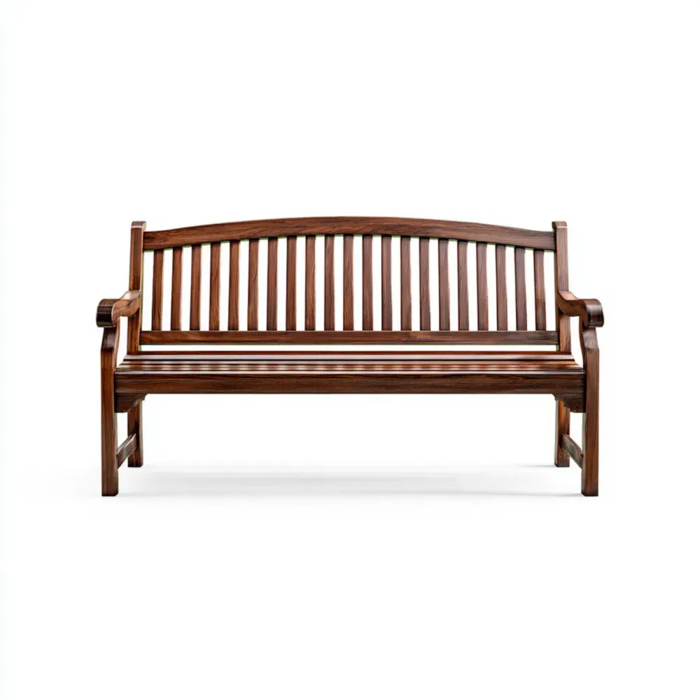 木製ガーデンベンチ 150x60x90 cm – ブラウン – クラシックデザイン