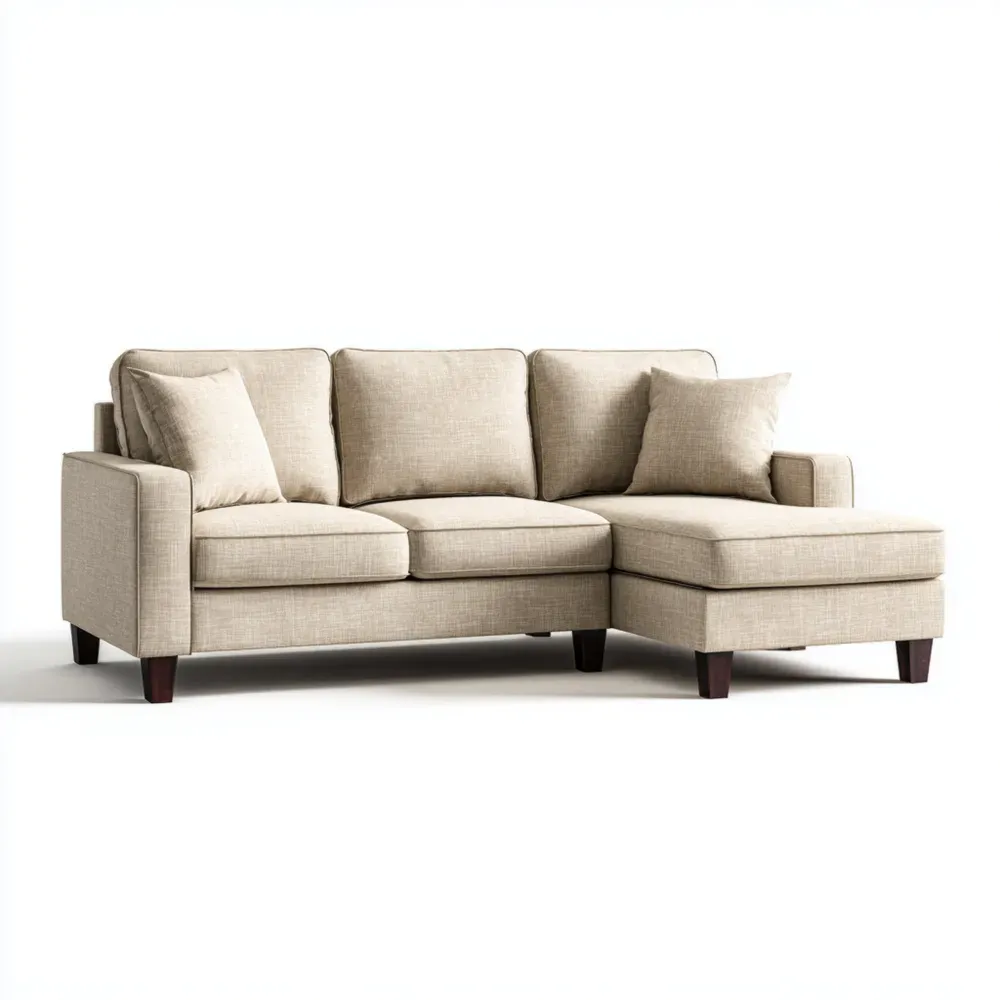 コーナーソファセット 布製 290x160x85 cm – ベージュ – モダンデザイン