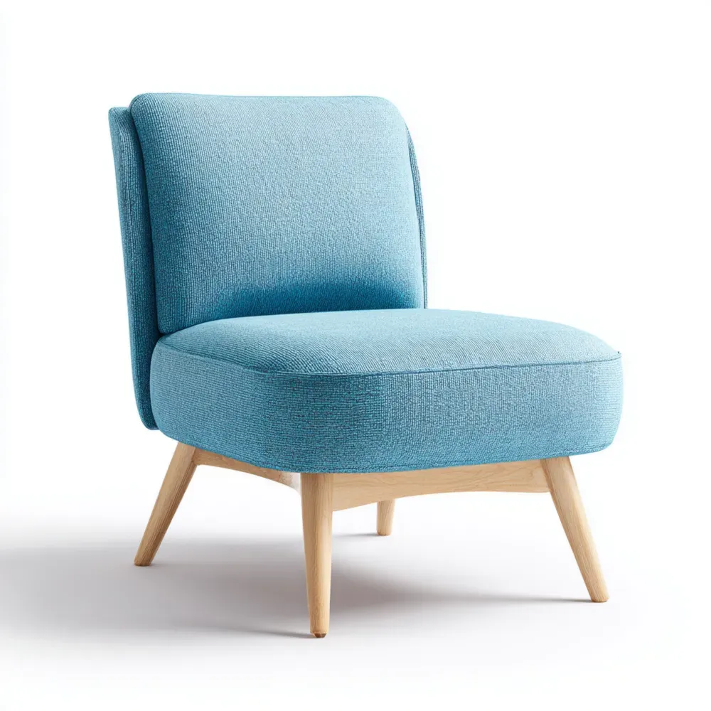 ラウンジチェア ファブリック張り 70x75x80 cm – ブルー
