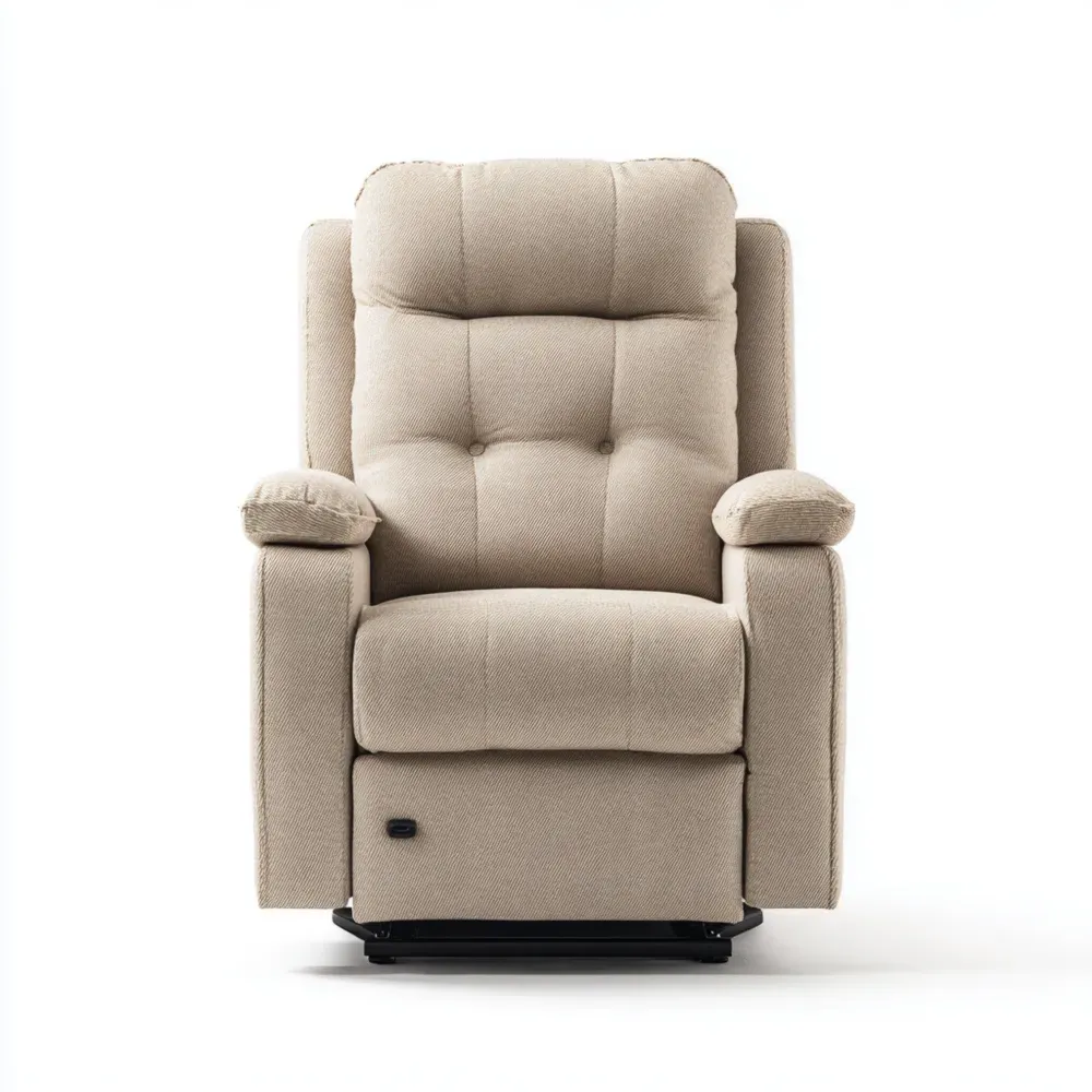 リクライニングチェア 布製 85x90x100 cm - ベージュ