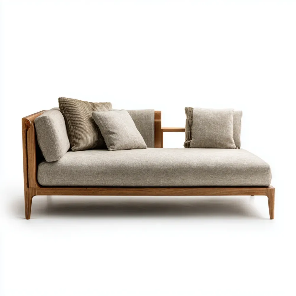 デイベッド ナチュラルウッドフレーム 180x85x75 cm – ベージュ – モダンスタイル