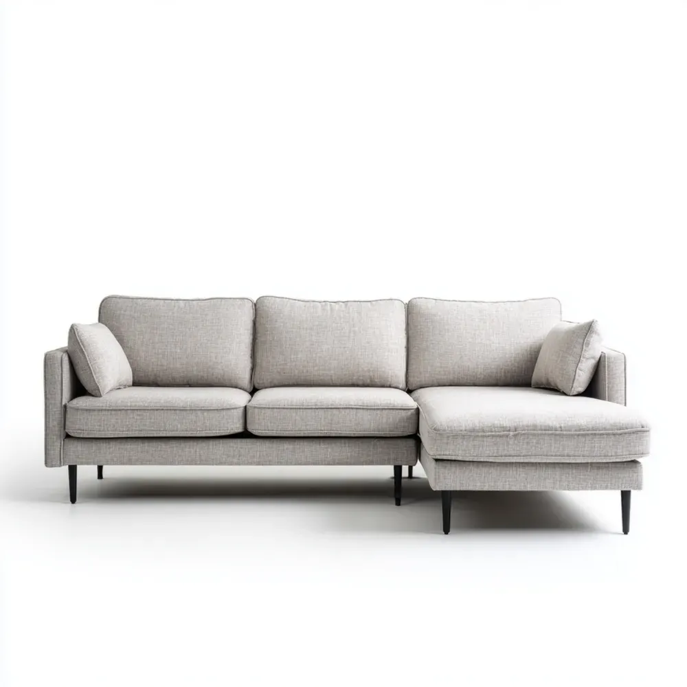 モダンソファセット ファブリックカバー 220x85x78 cm – ライトグレー – シンプルデザイン