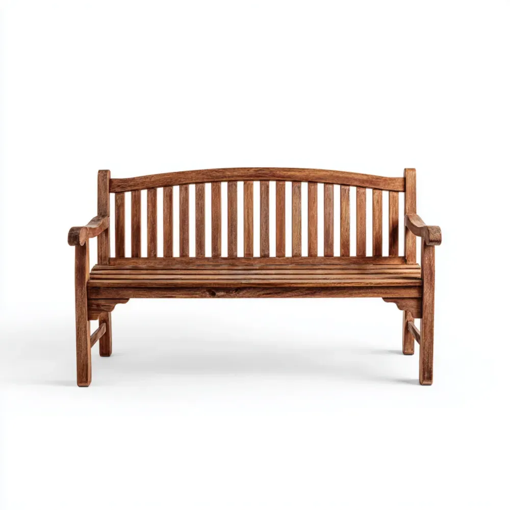 ガーデンベンチ 天然木製 120x60x90 cm - ブラウン