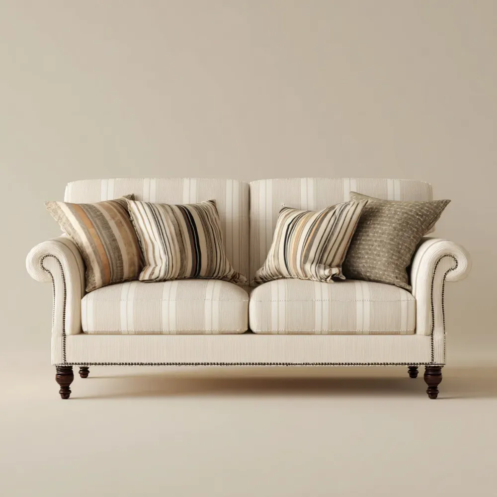 2人掛けソファ 布製 150x85x95 cm – ベージュ – クラシックデザイン