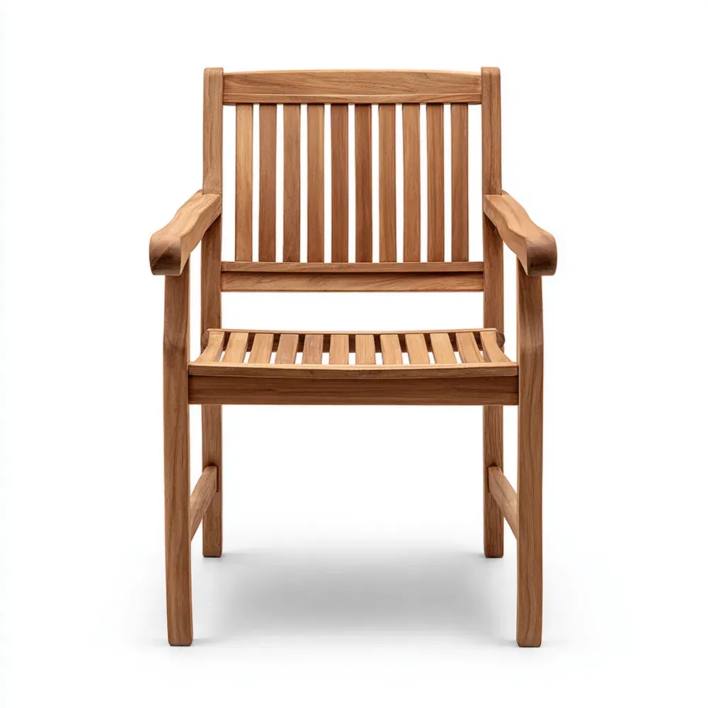 ガーデンチェア チーク材 木製 ナチュラル 屋外用 60x65x90 cm