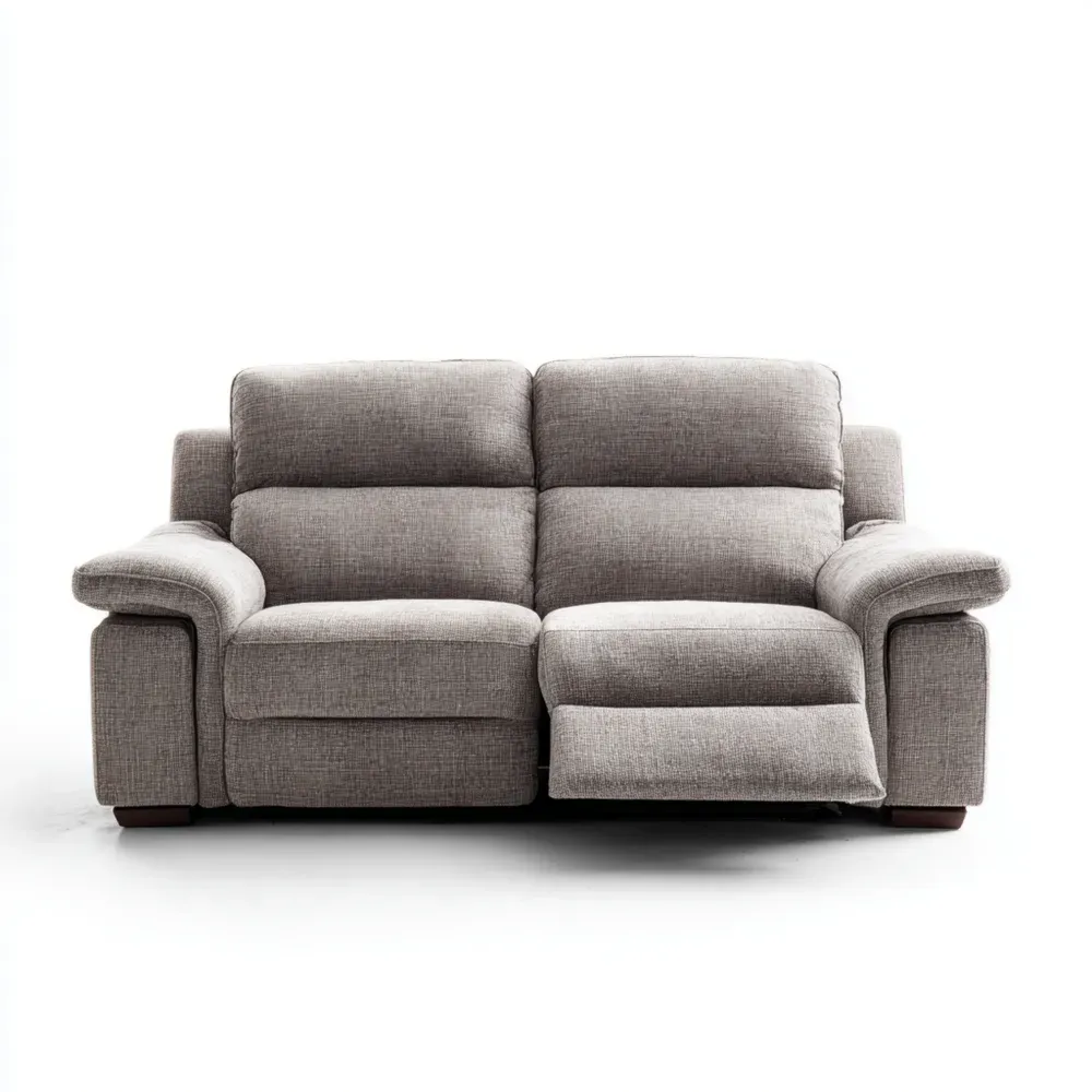 リクライニングソファ 布製 200x90x100 cm – グレー