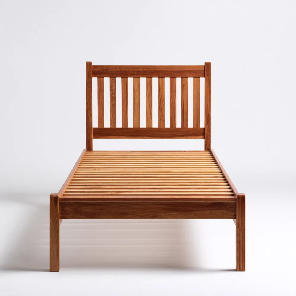 ベッドフレーム オーク 木製 シングルサイズ 200x100x35 cm – クラシックデザイン-Vintagehomeeu