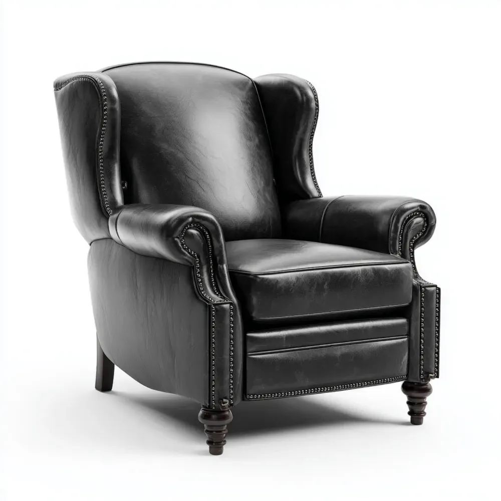 アームチェア 合皮 クラシックデザイン 80x85x105 cm – ブラック-Vintagehomeeu