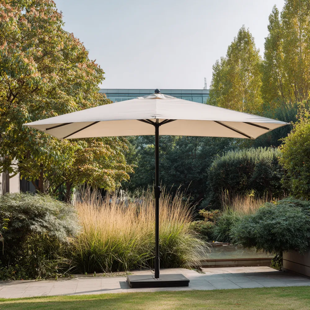 ガーデンパラソル 防水アルミニウム 300x300x260 cm - アイボリー-Vintagehomeeu