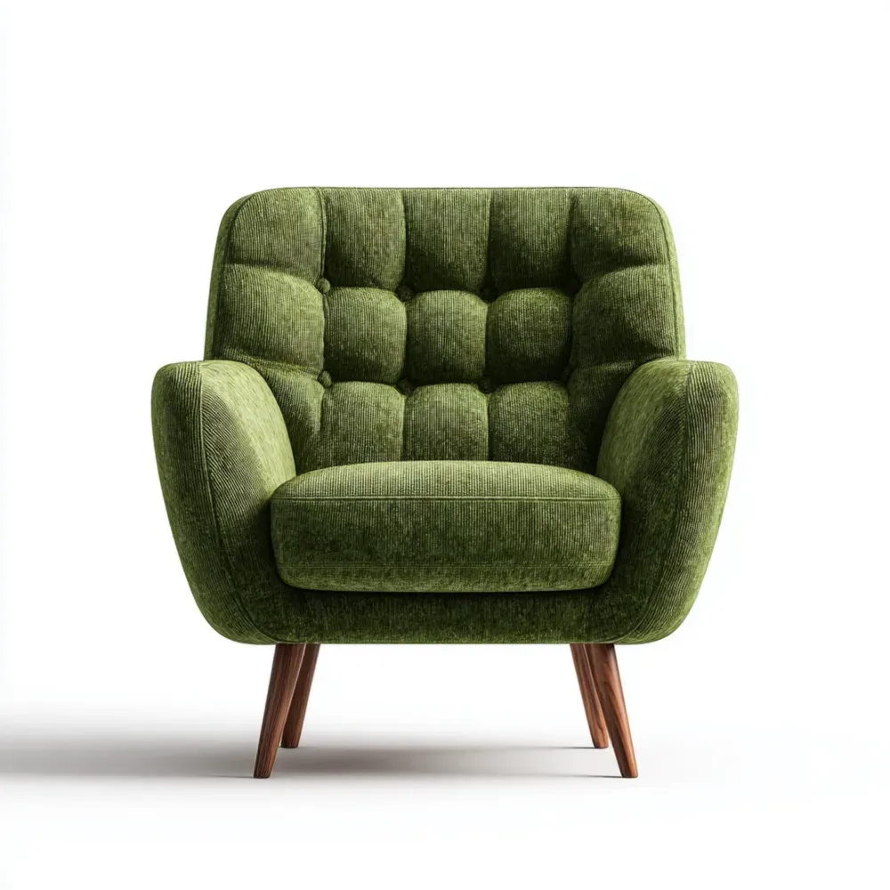 アームチェア ベルベットファブリック 75x85x90 cm - グリーン-Vintagehomeeu