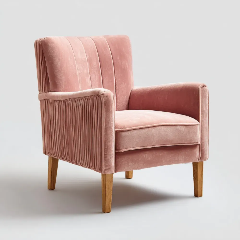 アームチェア ベルベット 85x75x80 cm - ピンク - モダンデザイン