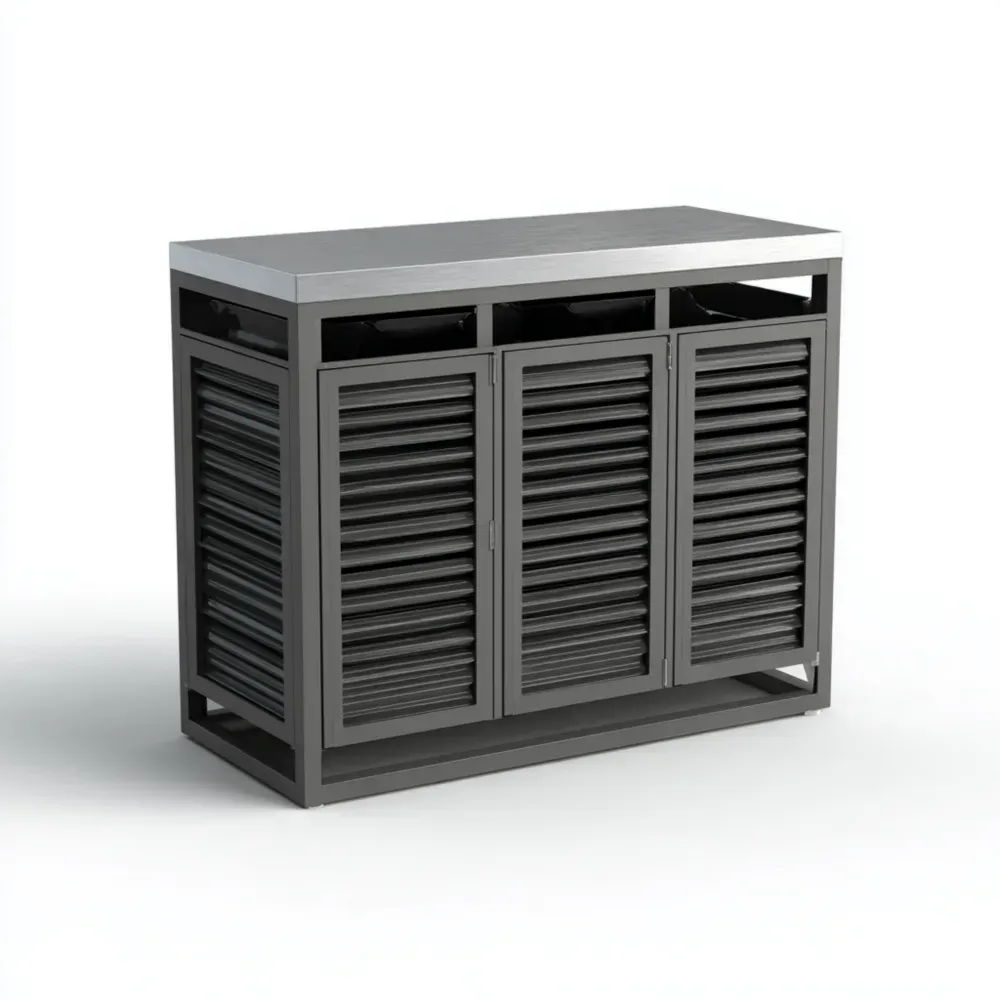 屋外収納キャビネット アルミニウム 120x50x90 cm - グレー