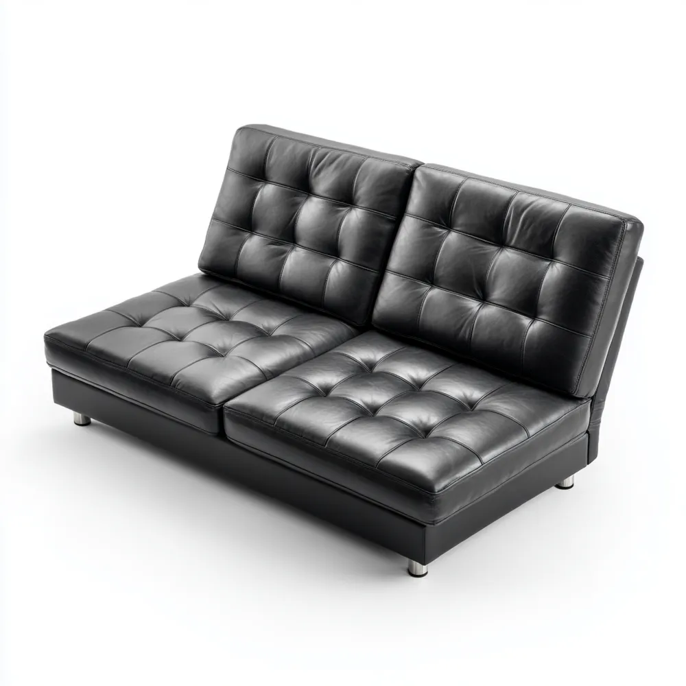 ソファベッド レザー 180x90x40 cm – ブラック – 多機能デザイン