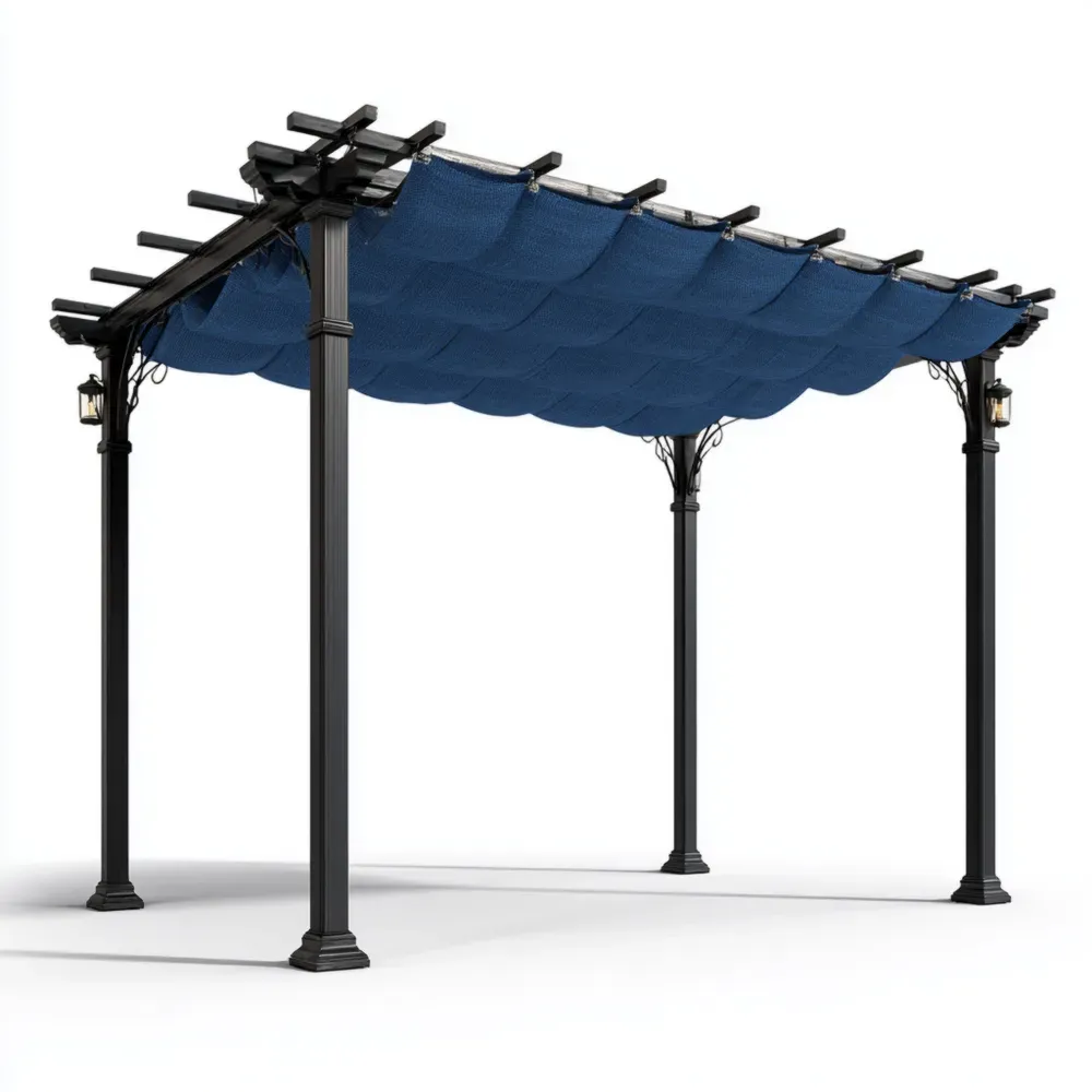 パーゴラ メタル製 300x250x230 cm - ネイビー - アウトドアシェード