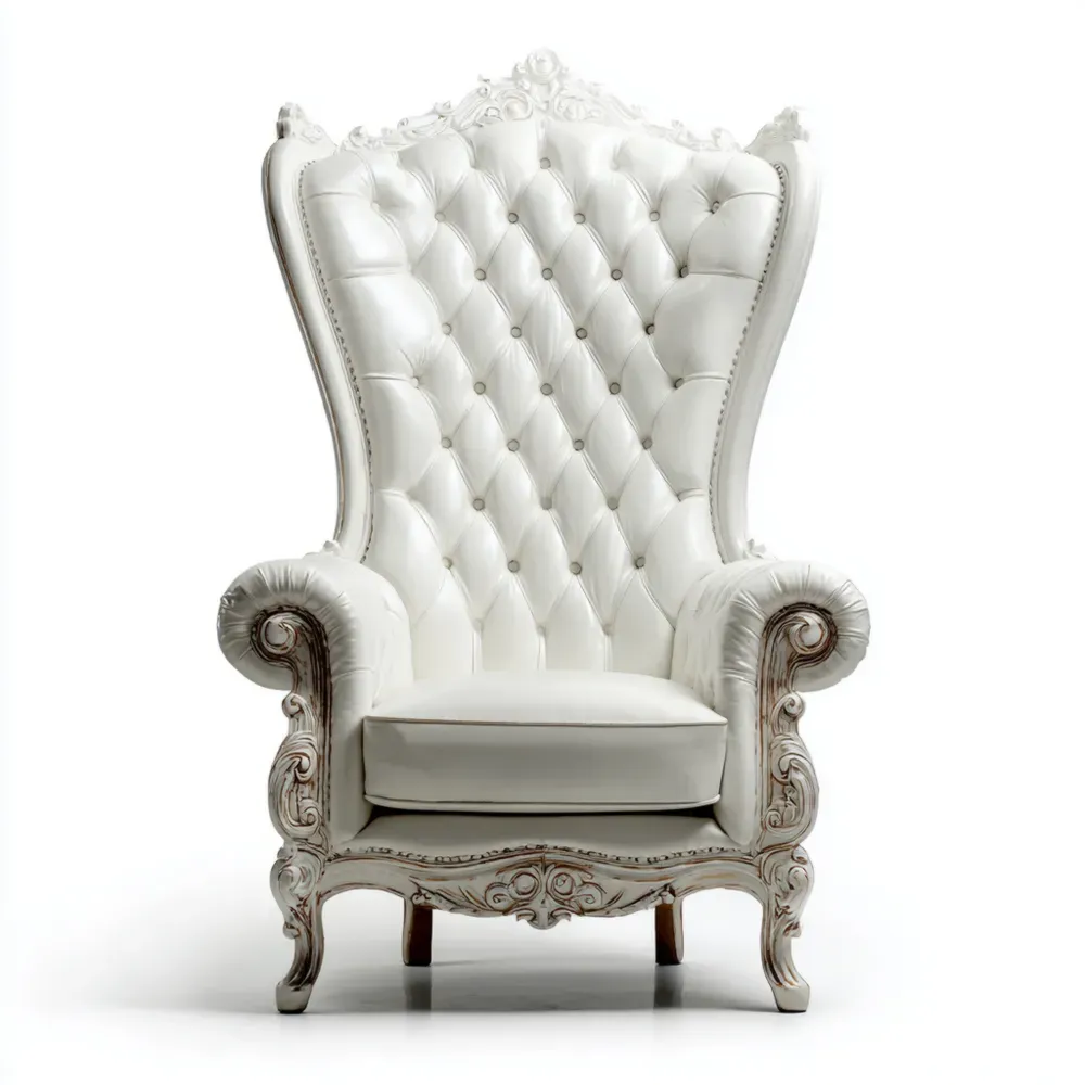 アームチェア レザー製 105x80x150 cm - ホワイト - クラシックデザイン