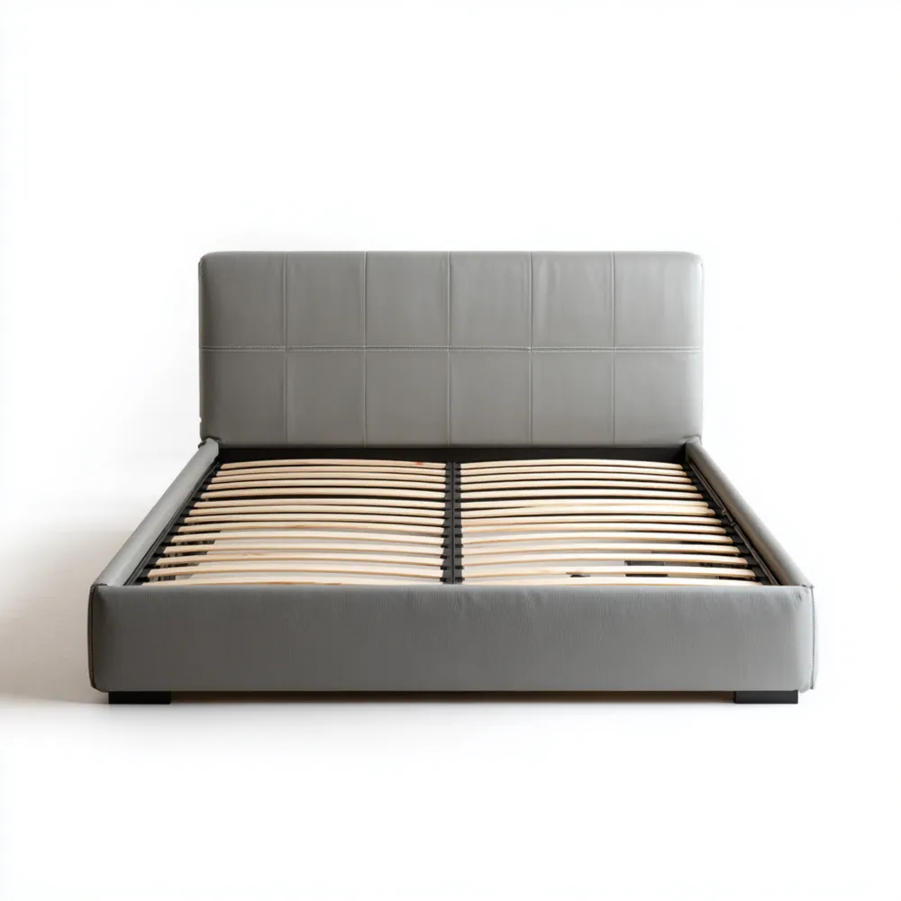 モダンベッドフレーム 160x200x35cm - グレー