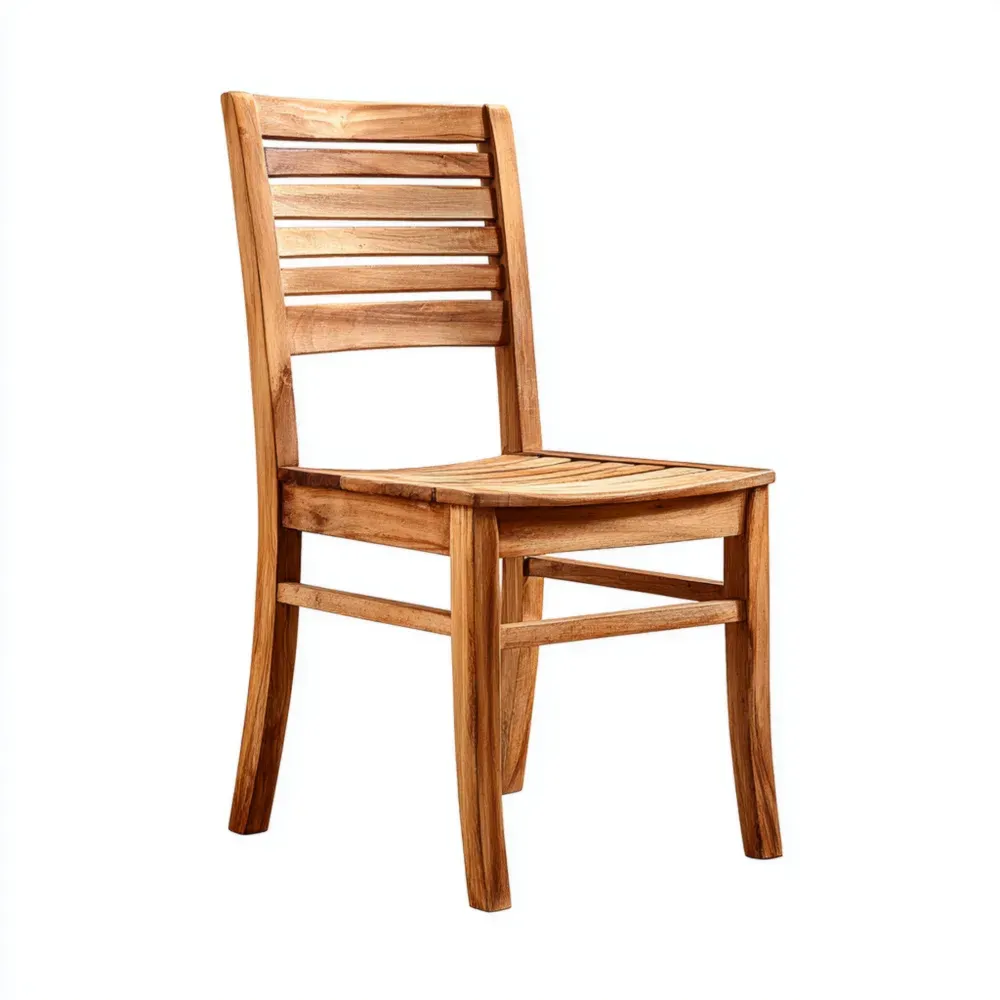 屋外用ダイニングチェア ティーク材 45x58x90 cm – ナチュラルブラウン – クラシックスタイル