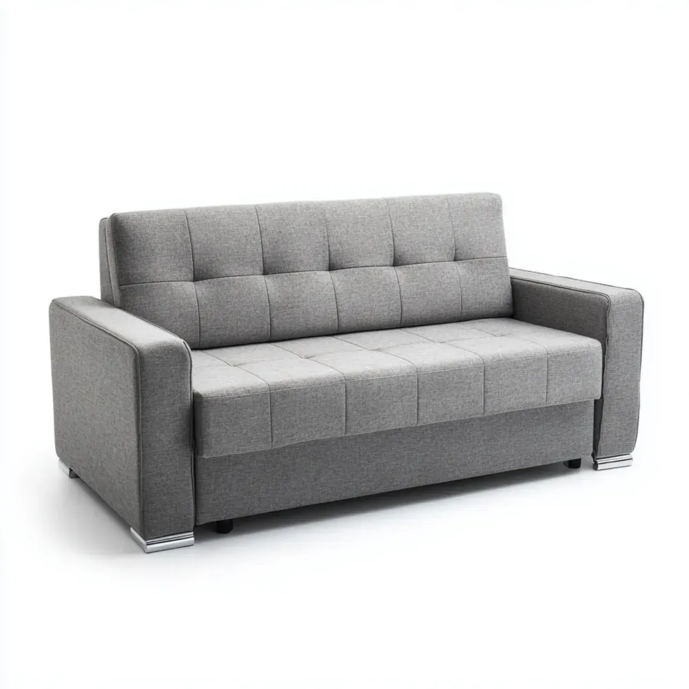 ソファ 布製 200x85x90 cm – グレー