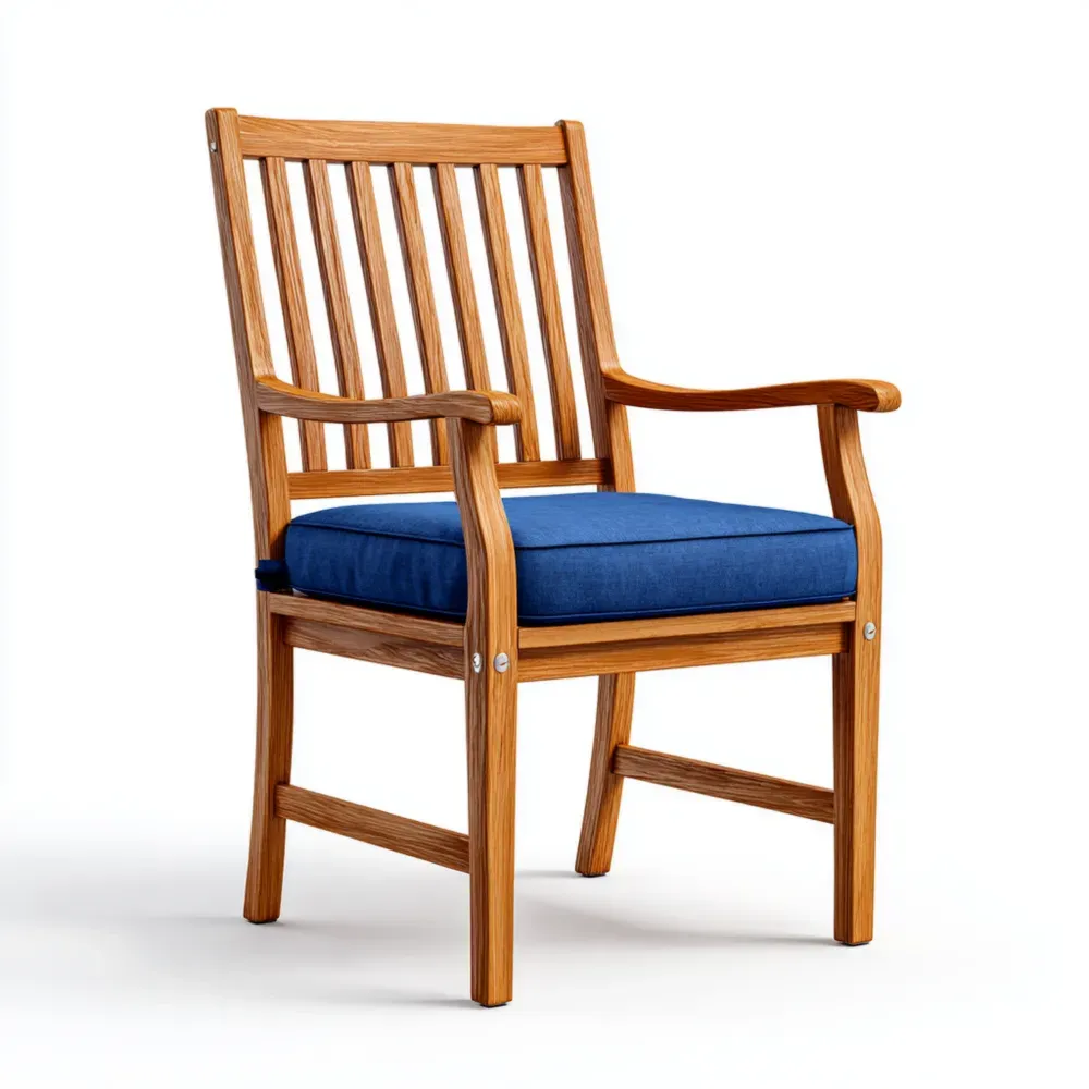 ガーデンチェア 木製 80x60x55 cm – ブルー – クラシックデザイン