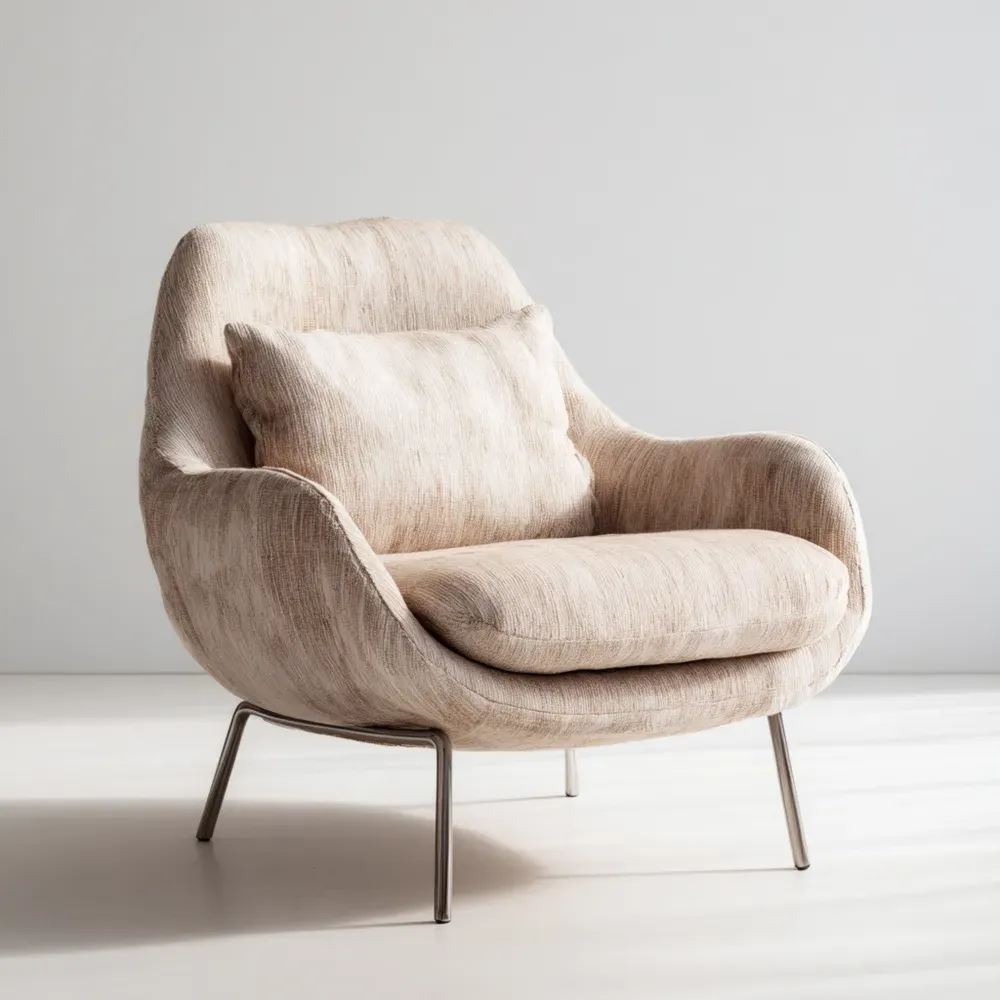 アームチェア 布製 85x80x90 cm - ベージュ - コンテンポラリーデザイン
