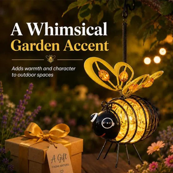 Magically Mailed LIMITED-TIME 50% OFF! Hanging Solar Bee Light – Spread Joy Day and Night 🌞🌜