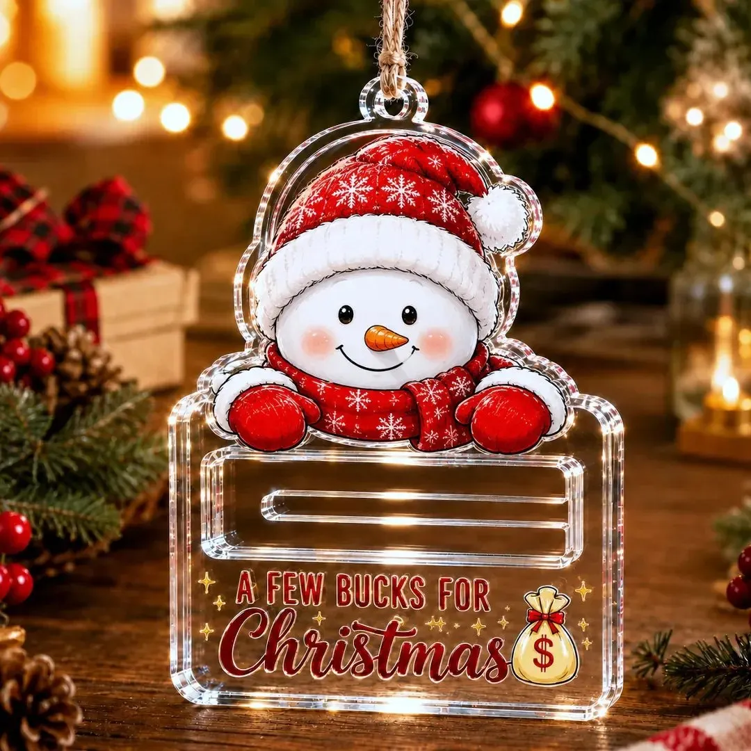 Magically Mailed A Few Bucks For ChristmasTM Crystal Acrylic Money Holder Ornament