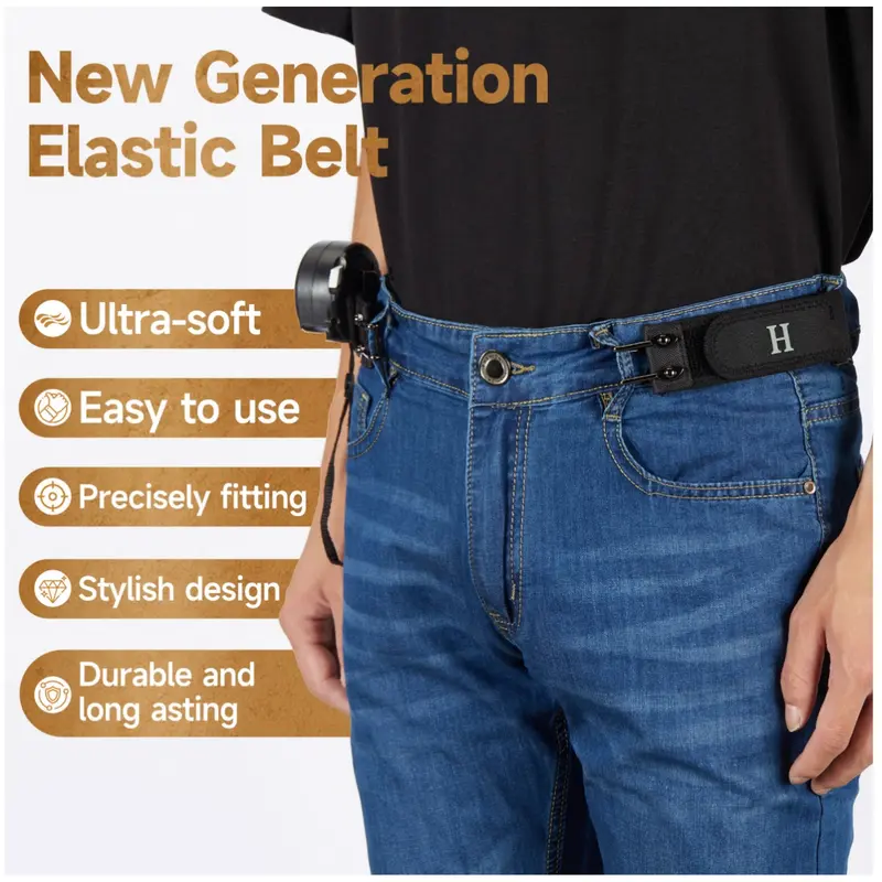 HAILTH Unisex Elastic Belt – 2026 Summer Tactical Metal Hook