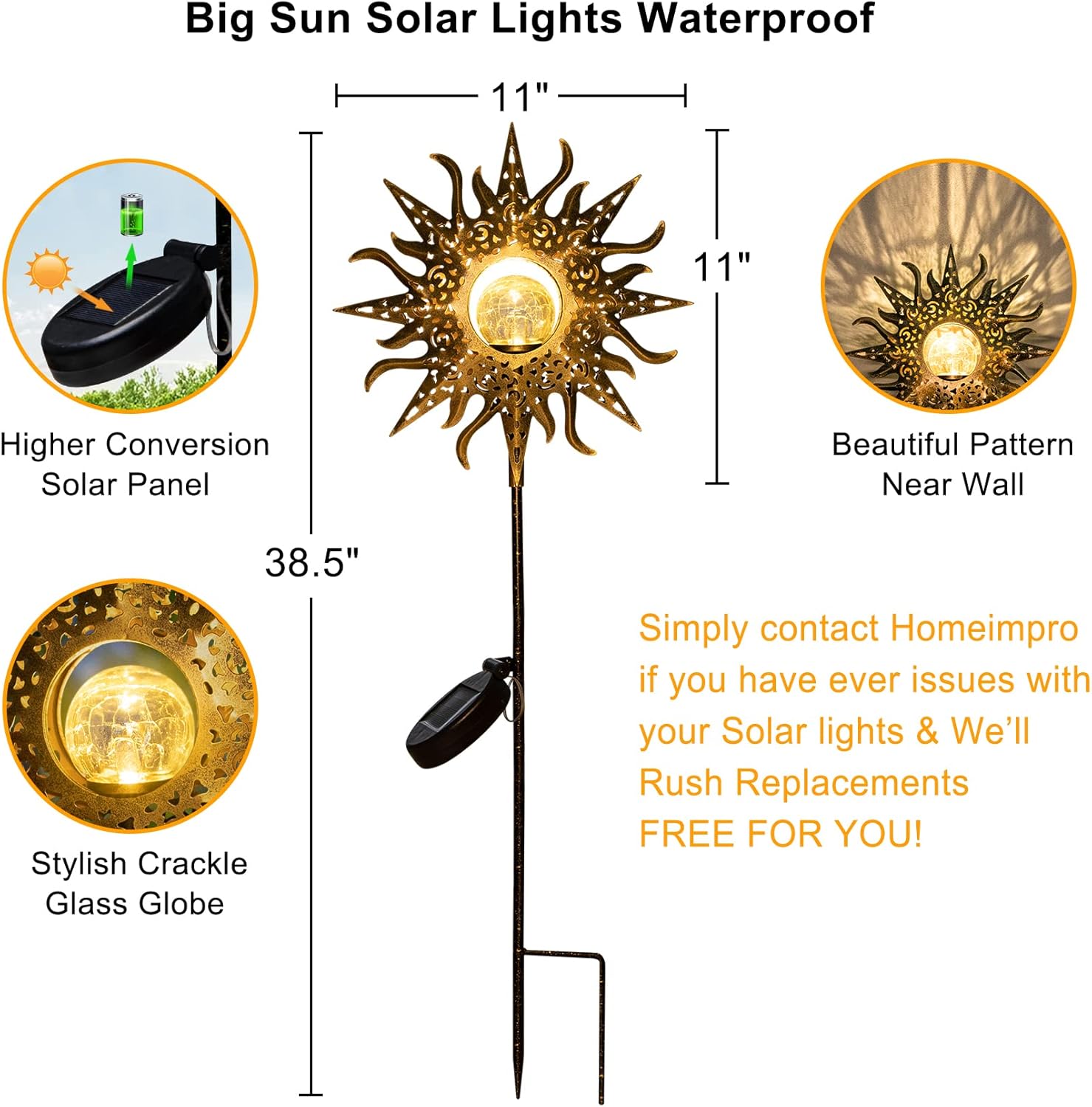 Solar Garden Lights – Transform Your Garden, Patio & Backyard with Warm Glow