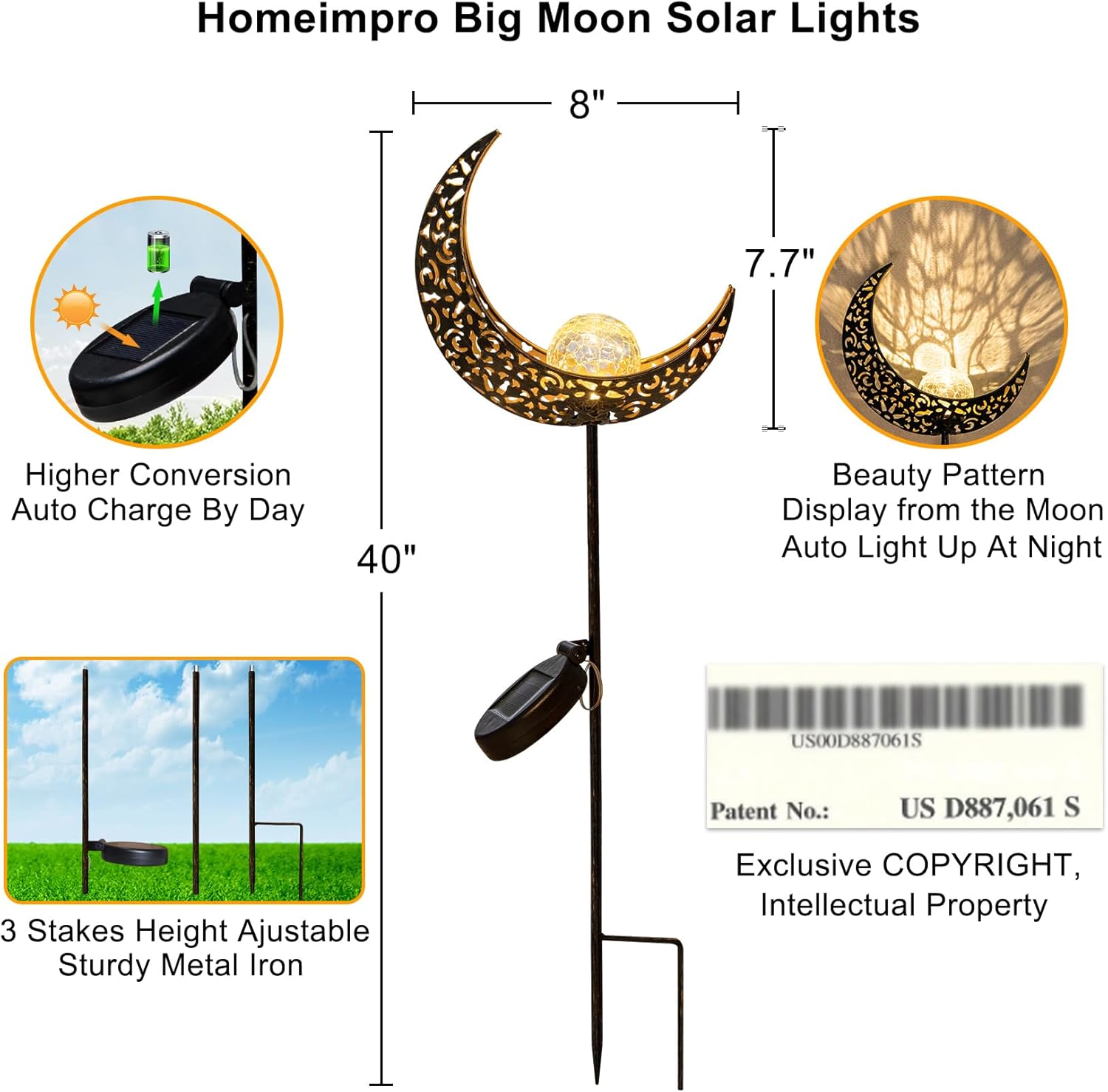 Solar Garden Lights – Transform Your Garden, Patio & Backyard with Warm Glow