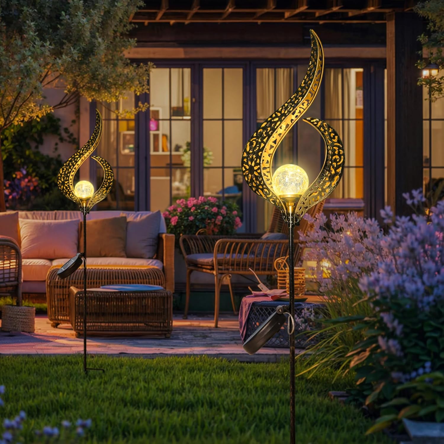 Solar Garden Lights – Transform Your Garden, Patio & Backyard with Warm Glow