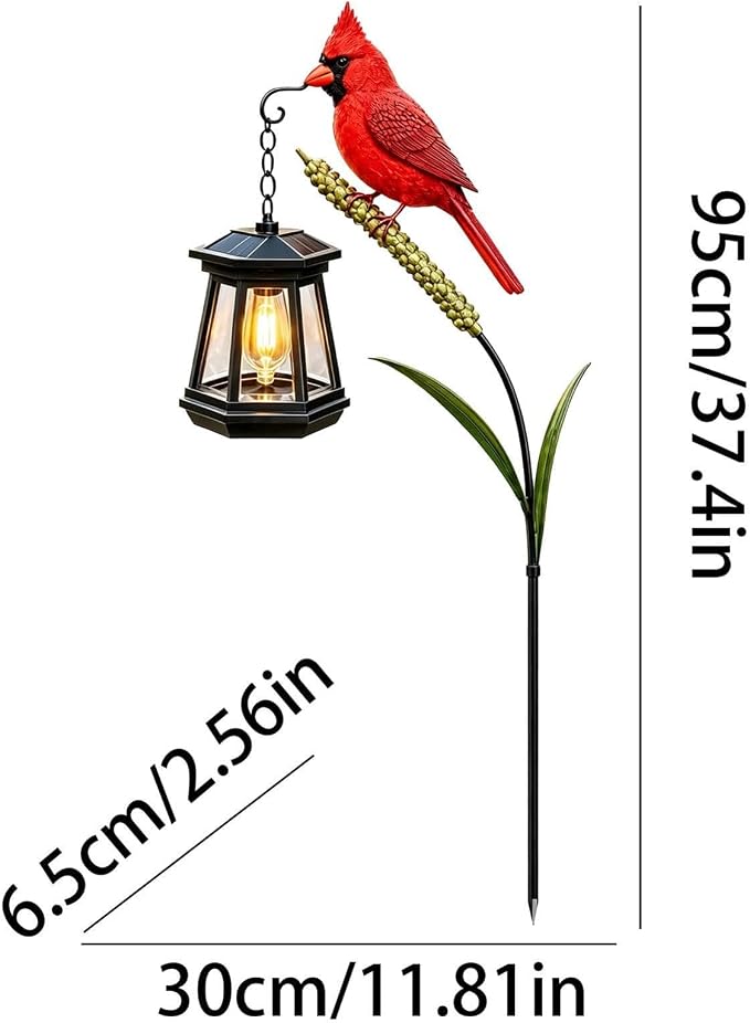 🐦 Cardinal Solar Light—A Beautiful Garden Light That Feels Full of Life