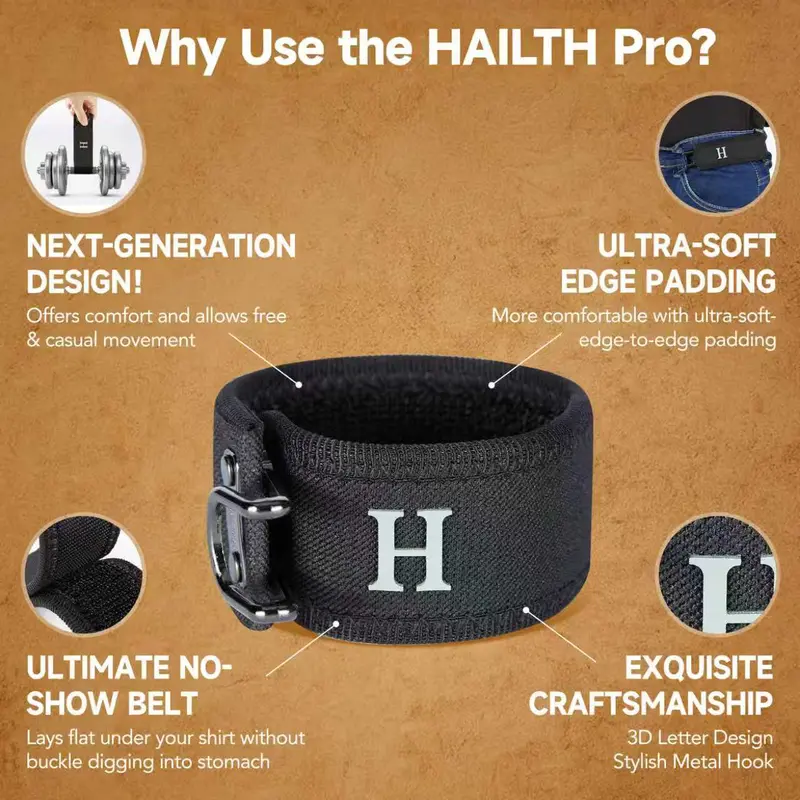 HAILTH Unisex Elastic Belt – 2026 Summer Tactical Metal Hook
