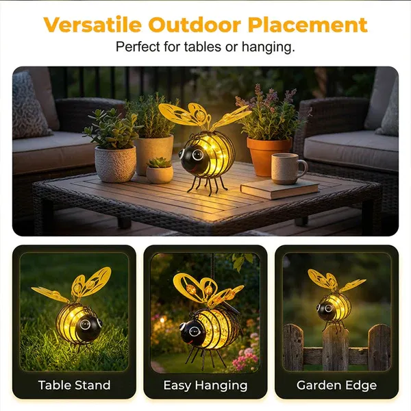 Magically Mailed LIMITED-TIME 50% OFF! Hanging Solar Bee Light – Spread Joy Day and Night 🌞🌜