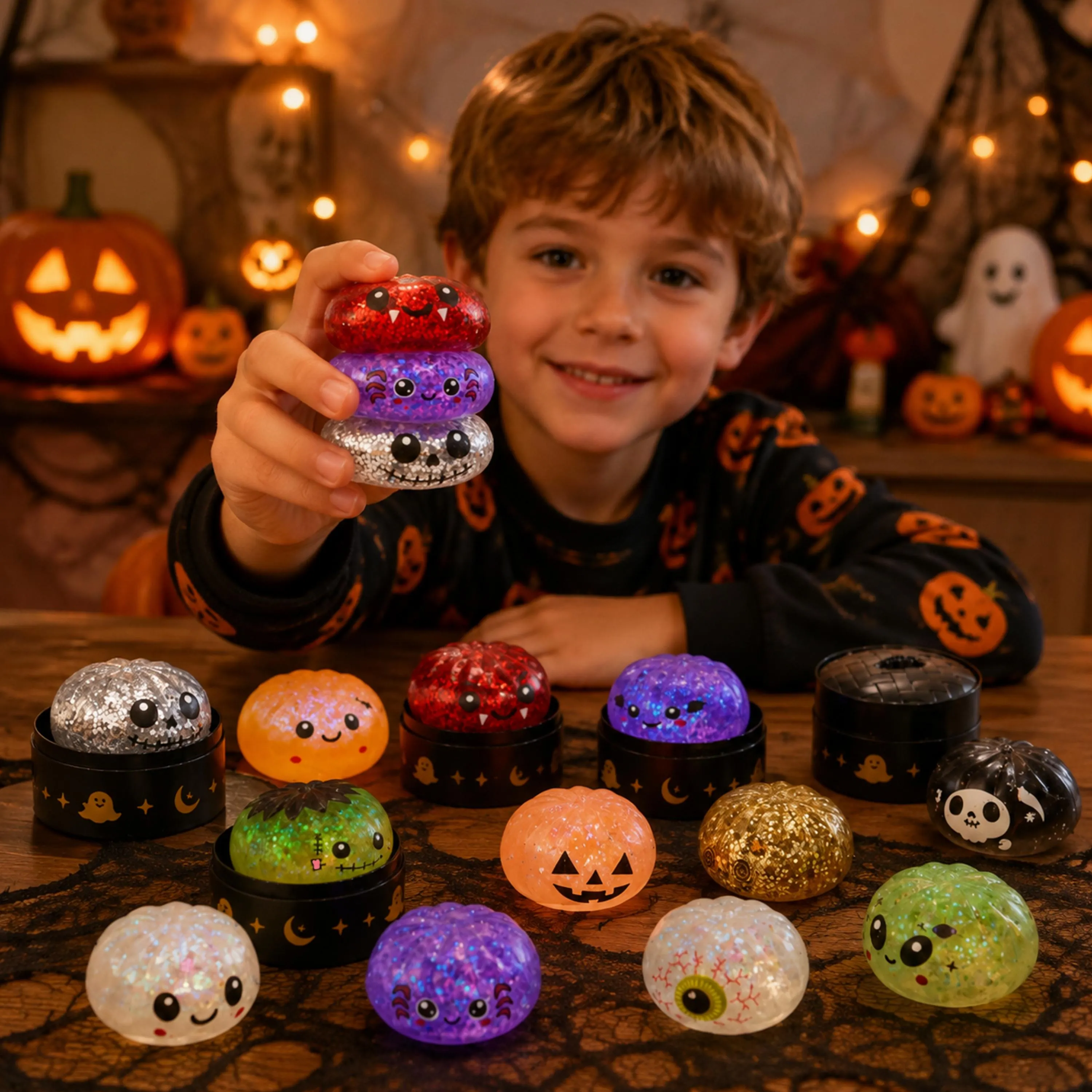 Halloween Slow-Rebound Squishy Toys – Pumpkin & Devil Designs